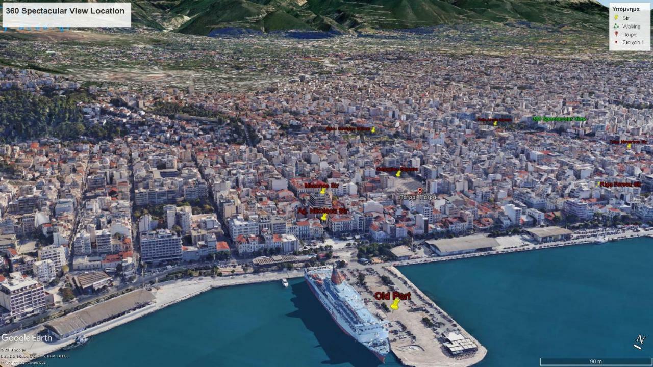 360 Spectacular View Apartment Patras Bagian luar foto